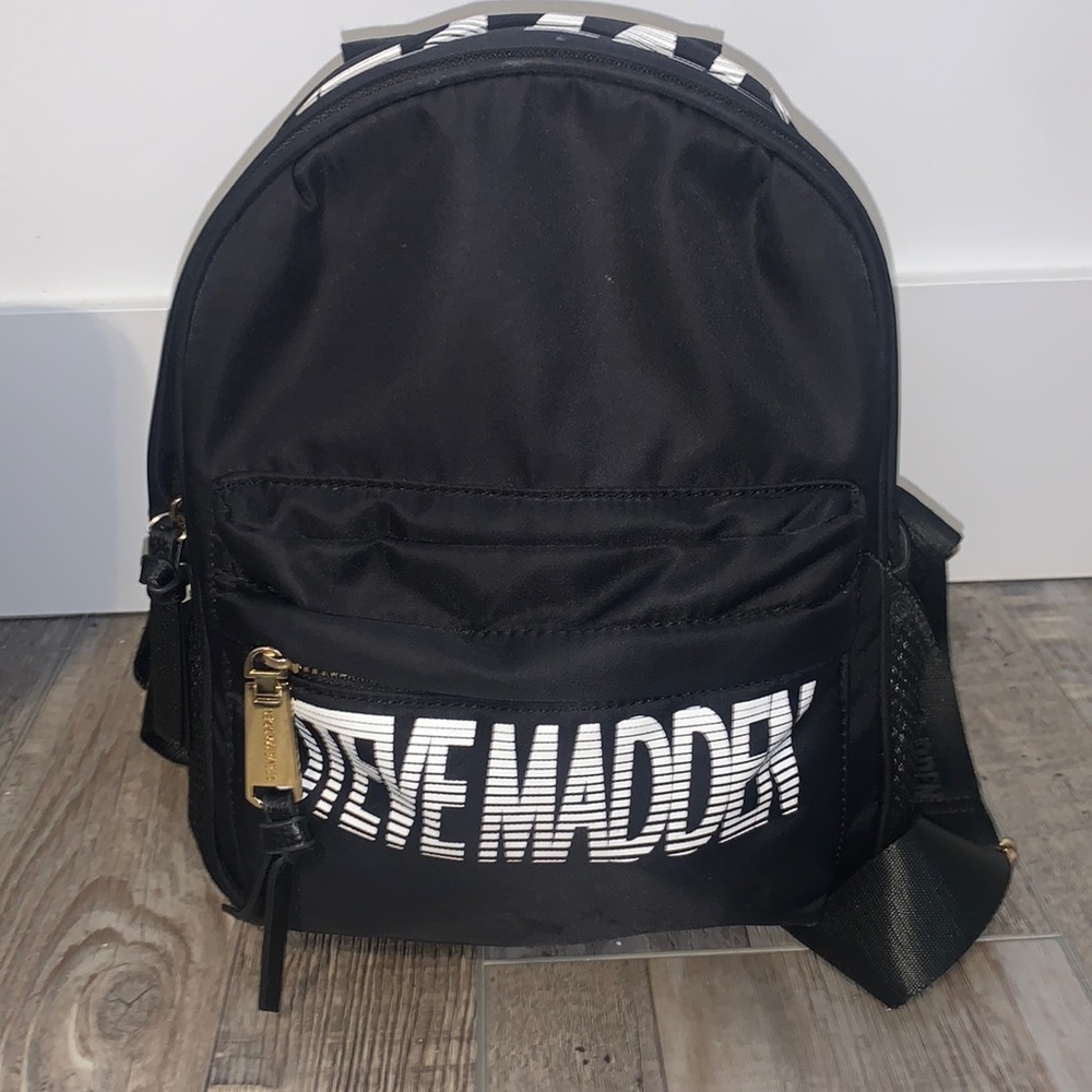 Black Steve Madden mini backpack
